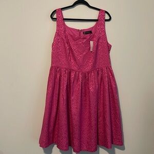 NWT Pink Jacquard Dress